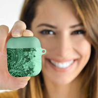 Polynesia AirPods Case Hibiscus Hawaiian Tribal Tattoo Retro Green LT9 - Polynesian Pride