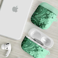 Polynesia AirPods Case Hibiscus Hawaiian Tribal Tattoo Retro Green LT9 - Polynesian Pride