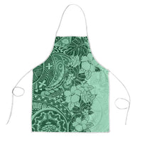 Polynesia Apron Hibiscus Hawaiian Tribal Tattoo Retro Green - Polynesian Pride