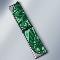 Polynesia Auto Sun Shade Hibiscus Hawaiian Tribal Tattoo Retro Green - Polynesian Pride