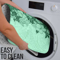 Polynesia Bathroom Set Hibiscus Hawaiian Tribal Tattoo Retro Green - Polynesian Pride