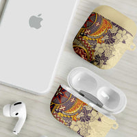 Polynesia AirPods Case Hibiscus Hawaiian Tribal Tattoo Retro Tan - Polynesian Pride