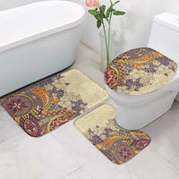 Polynesia Bathroom Set Hibiscus Hawaiian Tribal Tattoo Retro Tan - Polynesian Pride