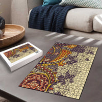 Polynesia Puzzle Hibiscus Hawaiian Tribal Tattoo Retro Tan - Polynesian Pride