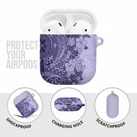 Polynesia AirPods Case Hibiscus Hawaiian Tribal Tattoo Retro Violet LT9 - Polynesian Pride