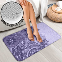 Polynesia Bathroom Set Hibiscus Hawaiian Tribal Tattoo Retro Violet - Polynesian Pride