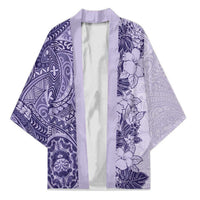 Polynesia Kimono Hibiscus Hawaiian Tribal Tattoo Retro Violet - Polynesian Pride