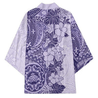 Polynesia Kimono Hibiscus Hawaiian Tribal Tattoo Retro Violet - Polynesian Pride