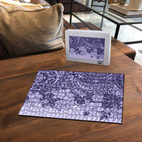 Polynesia Puzzle Hibiscus Hawaiian Tribal Tattoo Retro Violet - Polynesian Pride