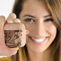 Polynesia AirPods Case Hibiscus Hawaiian Tribal Tattoo Retro Pink Pastel LT9 - Polynesian Pride