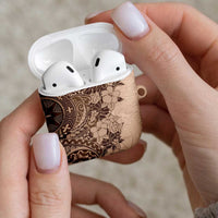 Polynesia AirPods Case Hibiscus Hawaiian Tribal Tattoo Retro Pink Pastel LT9 - Polynesian Pride