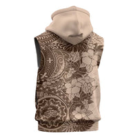 Polynesia Sleeveless Zip Hoodie Hibiscus Hawaiian Tribal Tattoo Retro Pink Pastel LT9 - Polynesian Pride