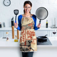 Hawaii Beige Version Apron Aloha Tribal Pattern LT9 - Polynesian Pride