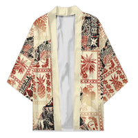 Hawaii Beige Version Kimono Aloha Tribal Pattern - Polynesian Pride