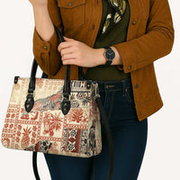 Hawaii Beige Version Leather Bag Aloha Tribal Pattern - Polynesian Pride
