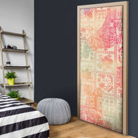 Hawaii Sweat Pink Ombre Door Cover Aloha Tribal Pattern - Polynesian Pride