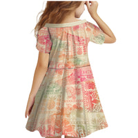 Hawaii Family Matching Mermaid Dress and Hawaiian Shirt Aloha Tribal Pattern Sweat Pink Ombre LT9 - Polynesian Pride