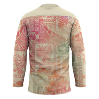 Hawaii Sweat Pink Ombre Hockey Jersey Aloha Tribal Pattern LT9 - Polynesian Pride