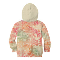 Hawaii Kid Hoodie Aloha Tribal Pattern Sweat Pink Ombre LT9 - Polynesian Pride