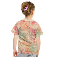 Hawaii Kid T Shirt Aloha Tribal Pattern Sweat Pink Ombre LT9 - Polynesian Pride