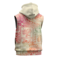 Hawaii Sweat Pink Ombre Sleeveless Zip Hoodie Aloha Tribal Pattern LT9 - Polynesian Pride