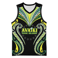 Custom Rugby Cook Islands Avaiki Basketball Jersey Black Kuki Airani Tribal Maori Inspired - Polynesian Pride