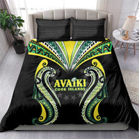 Rugby Cook Islands Avaiki Bedding Set Black Kuki Airani Tribal Maori Inspired - Polynesian Pride