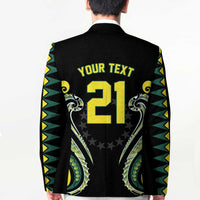 Custom Rugby Cook Islands Avaiki Blazer Black Kuki Airani Tribal Maori Inspired - Polynesian Pride
