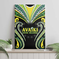 Rugby Cook Islands Avaiki Canvas Wall Art Black Kuki Airani Tribal Maori Inspired - Polynesian Pride
