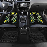 Custom Rugby Cook Islands Avaiki Car Mats Black Kuki Airani Tribal Maori Inspired LT9 Set 4pcs Black - Polynesian Pride