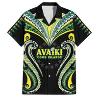 Custom Rugby Cook Islands Avaiki Family Matching Off Shoulder Short Dress and Hawaiian Shirt Black Kuki Airani Tribal Maori Inspired - Polynesian Pride