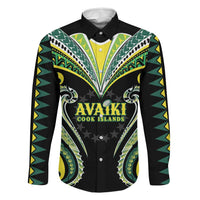 Custom Rugby Cook Islands Avaiki Family Matching Off Shoulder Short Dress and Hawaiian Shirt Black Kuki Airani Tribal Maori Inspired - Polynesian Pride