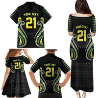 Custom Rugby Cook Islands Avaiki Family Matching Puletasi and Hawaiian Shirt Black Kuki Airani Tribal Maori Inspired - Polynesian Pride