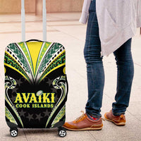 Rugby Cook Islands Avaiki Luggage Cover Black Kuki Airani Tribal Maori Inspired - Polynesian Pride