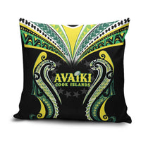 Rugby Cook Islands Avaiki Pillow Cover Black Kuki Airani Tribal Maori Inspired - Polynesian Pride