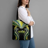 Rugby Cook Islands Avaiki Tote Bag Black Kuki Airani Tribal Maori Inspired - Polynesian Pride