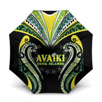 Rugby Cook Islands Avaiki Umbrella Black Kuki Airani Tribal Maori Inspired - Polynesian Pride