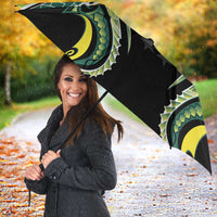 Rugby Cook Islands Avaiki Umbrella Black Kuki Airani Tribal Maori Inspired - Polynesian Pride