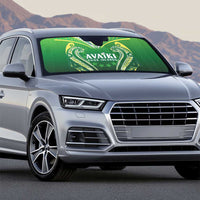 Rugby Cook Islands Avaiki Auto Sun Shade Green Kuki Airani Tribal Maori Inspired - Polynesian Pride