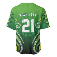 Custom Rugby Cook Islands Avaiki Baseball Jersey Green Kuki Airani Tribal Maori Inspired LT9 - Polynesian Pride
