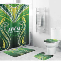 Rugby Cook Islands Avaiki Bathroom Set Green Kuki Airani Tribal Maori Inspired - Polynesian Pride