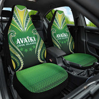 Rugby Cook Islands Avaiki Car Seat Cover Green Kuki Airani Tribal Maori Inspired - Polynesian Pride