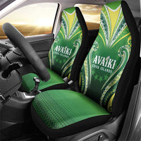 Rugby Cook Islands Avaiki Car Seat Cover Green Kuki Airani Tribal Maori Inspired - Polynesian Pride