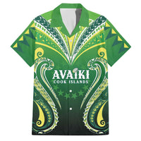 Custom Rugby Cook Islands Avaiki Family Matching Puletasi and Hawaiian Shirt Green Kuki Airani Tribal Maori Inspired - Polynesian Pride