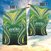 Rugby Cook Islands Avaiki Garden Flag Green Kuki Airani Tribal Maori Inspired - Polynesian Pride