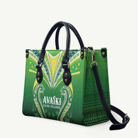 Rugby Cook Islands Avaiki Leather Bag Green Kuki Airani Tribal Maori Inspired - Polynesian Pride