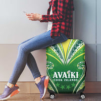 Rugby Cook Islands Avaiki Luggage Cover Green Kuki Airani Tribal Maori Inspired - Polynesian Pride
