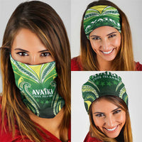 Rugby Cook Islands Avaiki Neck Gaiter Green Kuki Airani Tribal Maori Inspired - Polynesian Pride