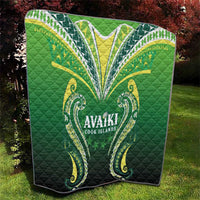 Rugby Cook Islands Avaiki Quilt Green Kuki Airani Tribal Maori Inspired - Polynesian Pride