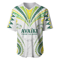 Custom Rugby Cook Islands Avaiki Baseball Jersey White Kuki Airani Tribal Maori Inspired LT9 White - Polynesian Pride